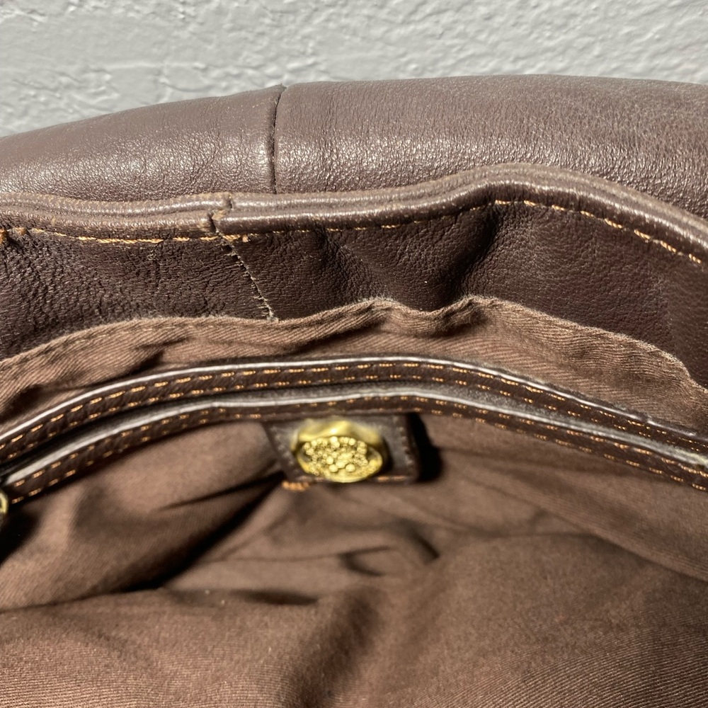 Vince Camuto Brown pebbled leather shoulder handbag - Picture 5 of 9